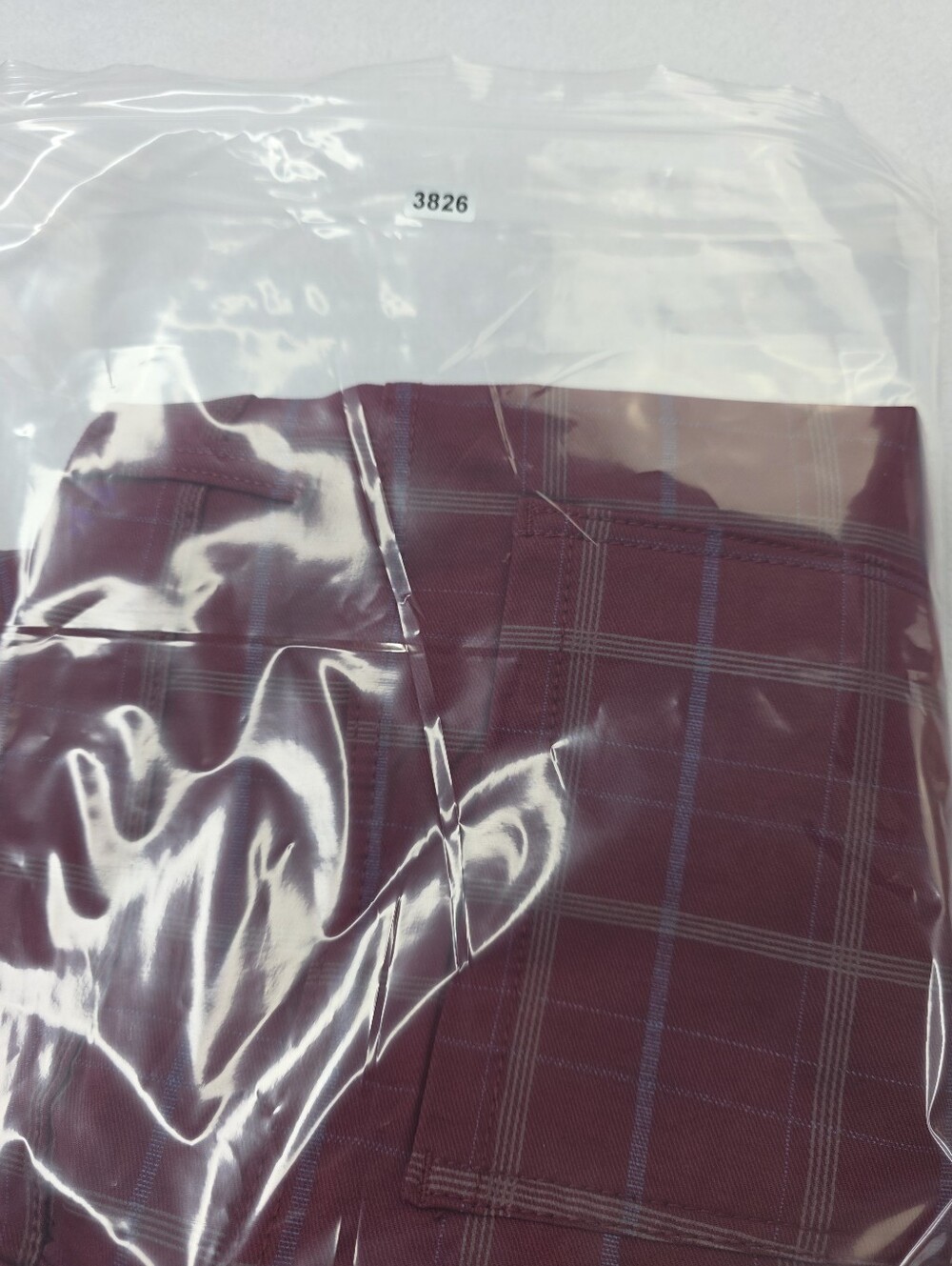 Fashion Clothing Men's Red Plaid Checkered Pants Size 40 NWT BE-3826 - Picture 10 of 10